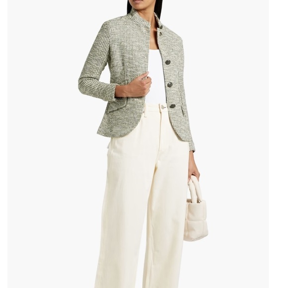 Rag and Bone Slade Boucle Tweed Blazer in Light Green - Picture 4 of 9